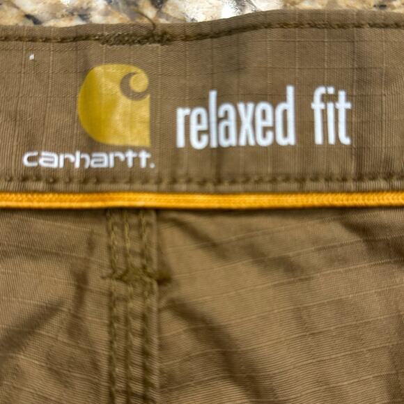 Carhartt Mens Size 40 Golden Brown Ripstop Cargo Style Shorts - Picture 3 of 9